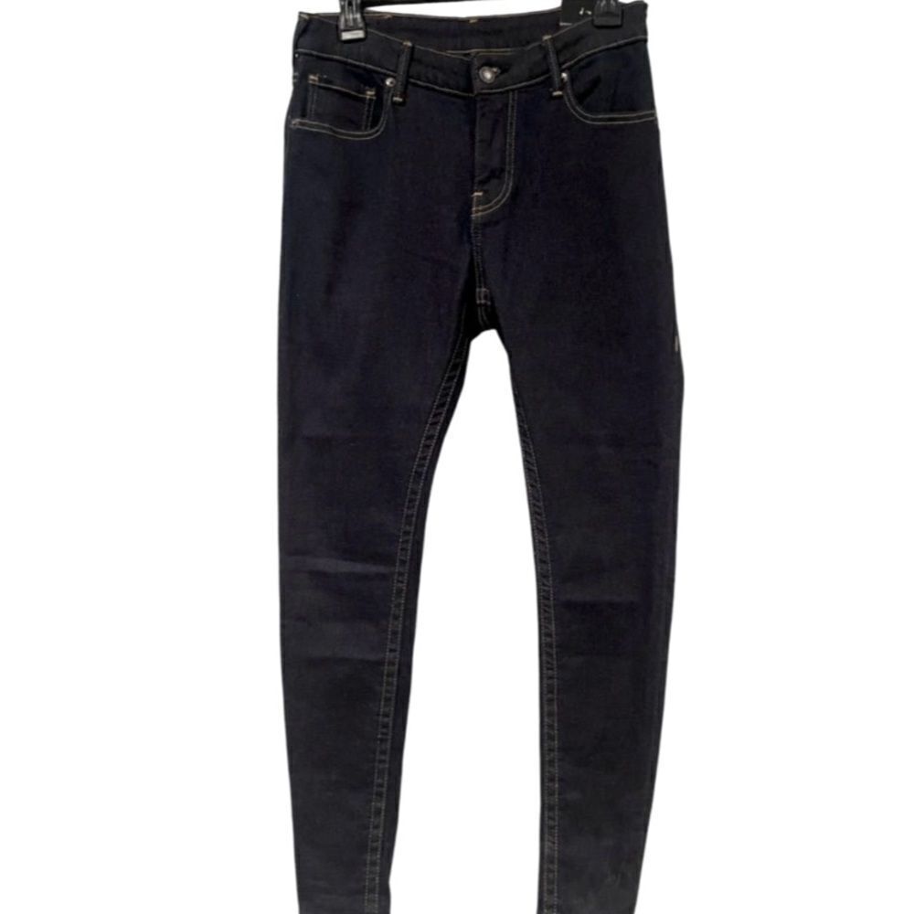 True Religion Jennie Curvy High Rise Skinny Size: W28 Color: Dark Blue Denim